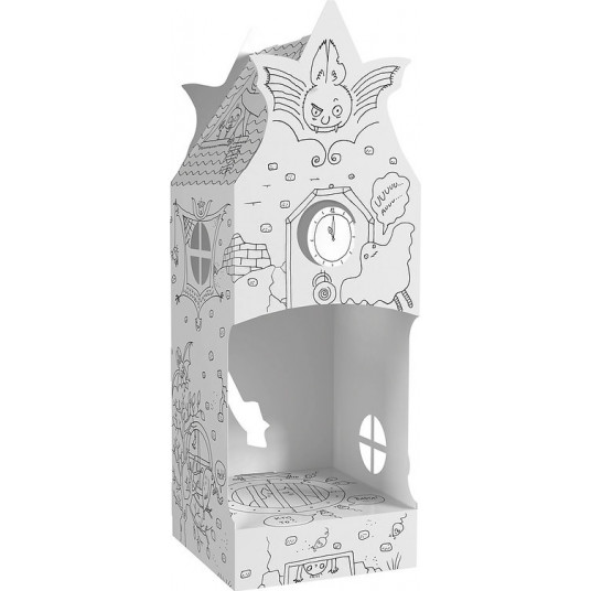 Kartoninis 3D namas spalvinimui