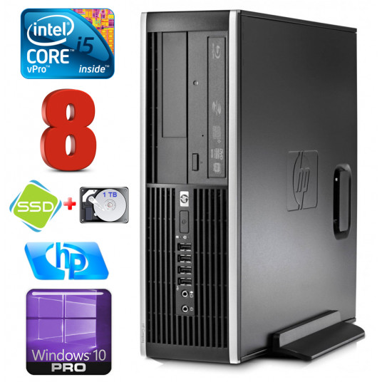  HP 8100 Elite SFF i5-650 8GB 120SSD+1TB DVD WIN10Pro 