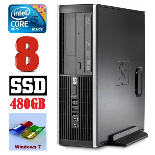  HP 8100 Elite SFF i5-650 8GB 480SSD DVD WIN7Pro 