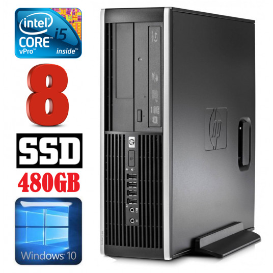  HP 8100 Elite SFF i5-650 8GB 480SSD DVD WIN10 