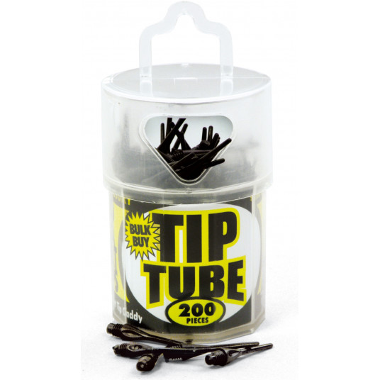Darts antgaliai DIMPLE TUBED BLACK 26mm 2BA 200vnt