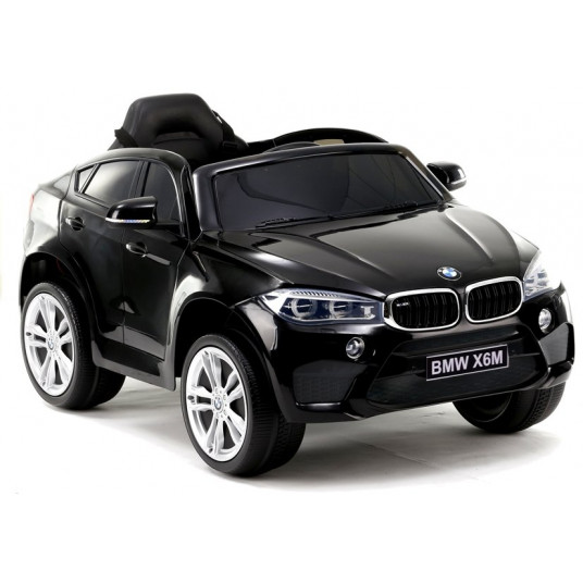 Vaikiškas vienvietis elektromobilis BMW X6, juodas lakuotas