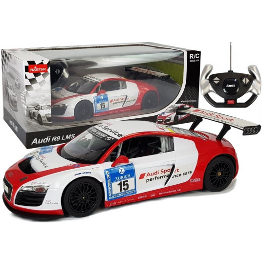 Nuotoliniu būdu valdomas Audi R8 LMS, raudonas