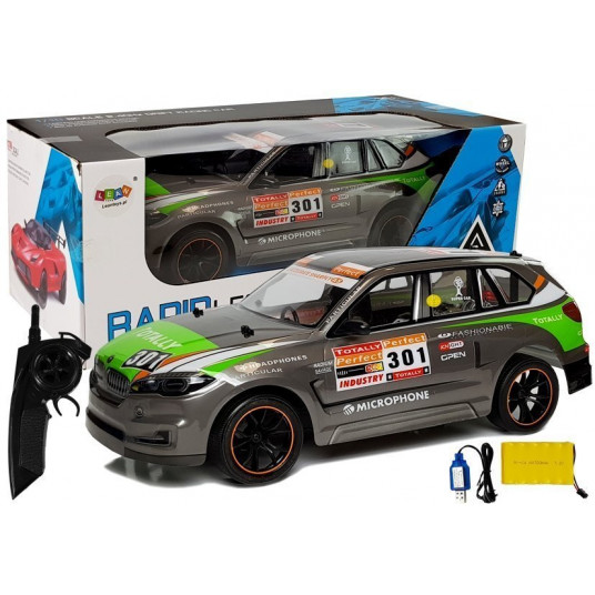Nuotoliniu būdu valdomas automobilis, pilkas, 1:10