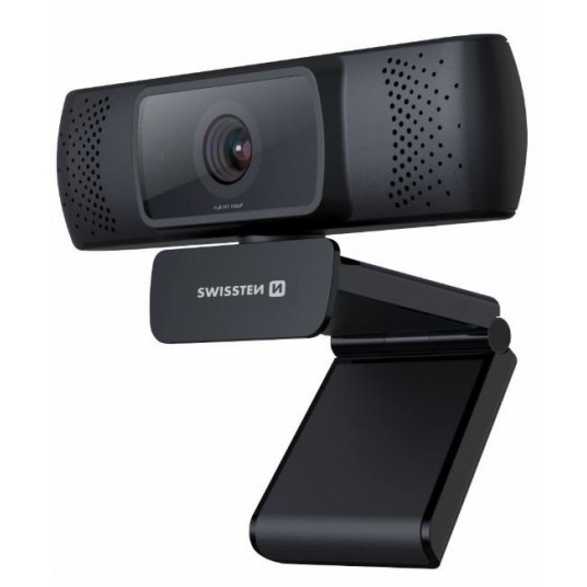  Swissten Full HD Web Camera with Microphone / Auto Focus USB 2.0 Black 