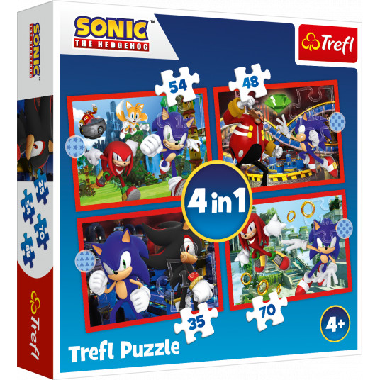 TREFL SONIC 4 dėlionių rinkinys „Sonic“