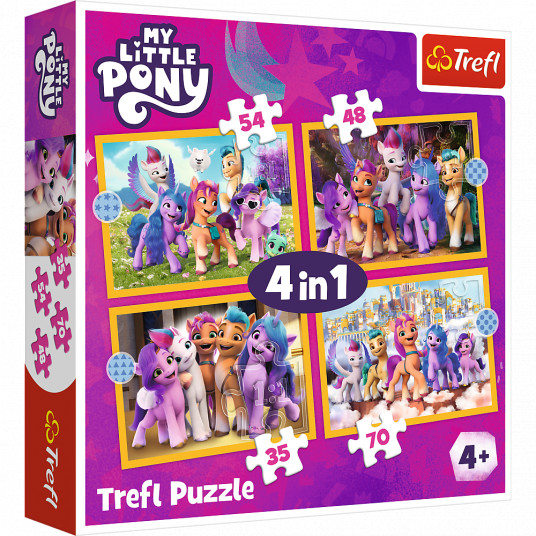 TREFL MY LITTLE PONY 4 dėlionių rinkinys „Mano mažasis ponis“