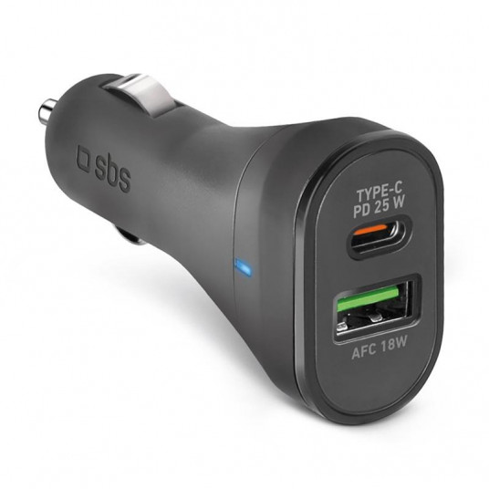  Charger SBS Car 25W USB/USB-C 