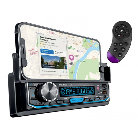  BLOW AVH-8970 radijo imtuvas Automobilis Juoda RDS MP3/USB/micro SD/BLUETOOTH/UCHWYT SMARTPHONE 