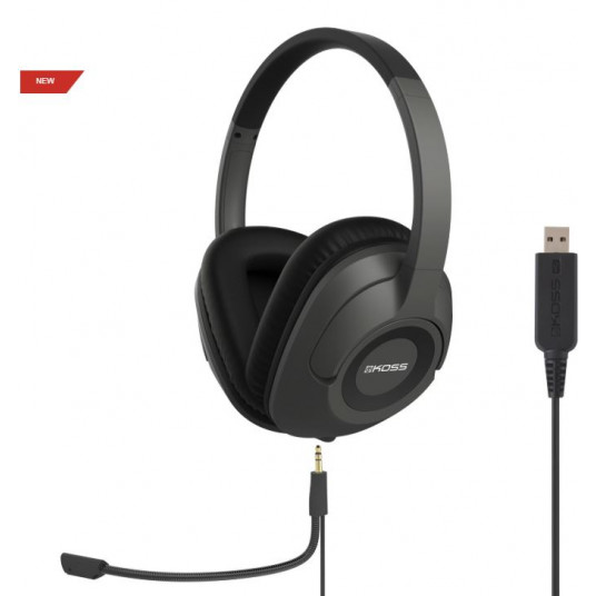  Ausinės Koss SB42 USB, Microphone, Black/Grey 