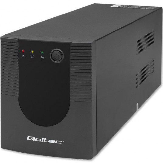  Qoltec 53776 Interaktyvi nepertraukiamo maitinimo linija | Monolitas| 1500VA | 900W 