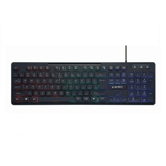  KEYBOARD MULTIMEDIA USB ENG/BLACK KB-UML3-02 GEMBIRD 