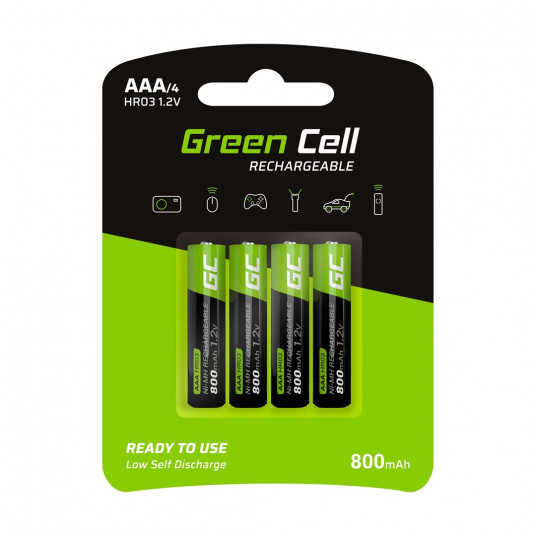  Green Cell GR04 buitinė baterija Įkraunama baterija AAA Nikelio-metalo hidridas (NiMH) 