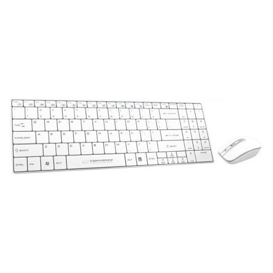  Esperanza EK122W klaviatūra Radijo dažnio belaidė QWERTY Balta 