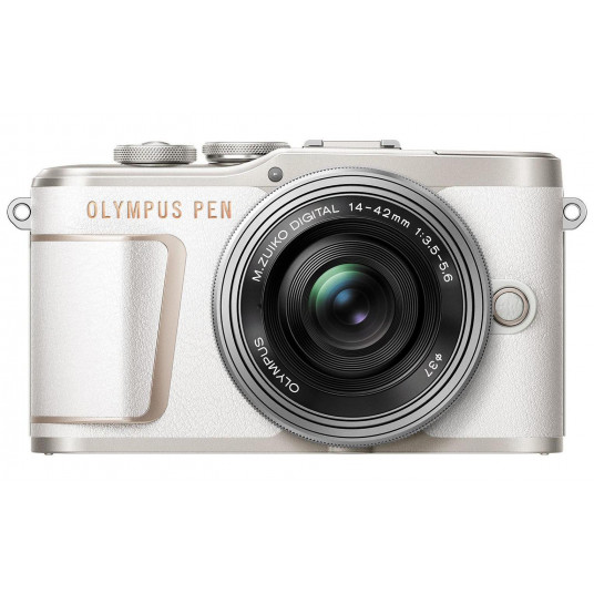  Sisteminis fotoaparatas Olympus PEN E-PL10 + ED 14-42mm EZ PANCAKE (White) 