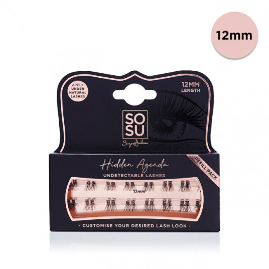 SOSU Cosmetics - Artificial tufted eyelashes Hidden Agenda (Undetectable Lashes) 12 mm