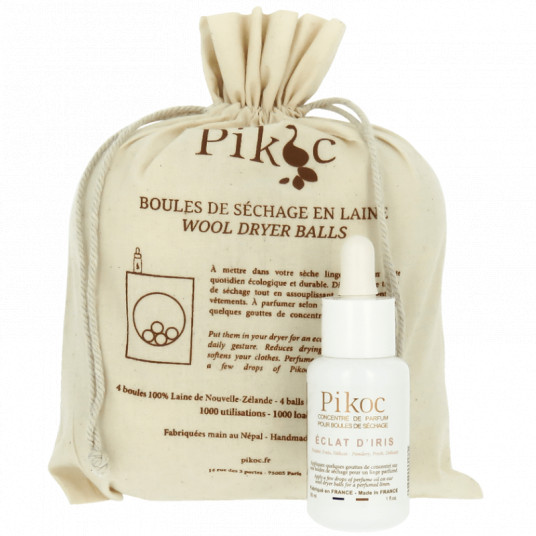 Džiovyklės kamuoliukų komplektas ECLAT D'IRIS Pikoc 4 vnt. + 30ml aromatinis aliejus