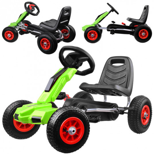 Pedalais minamas kartingas - GoKart Sport, žalias