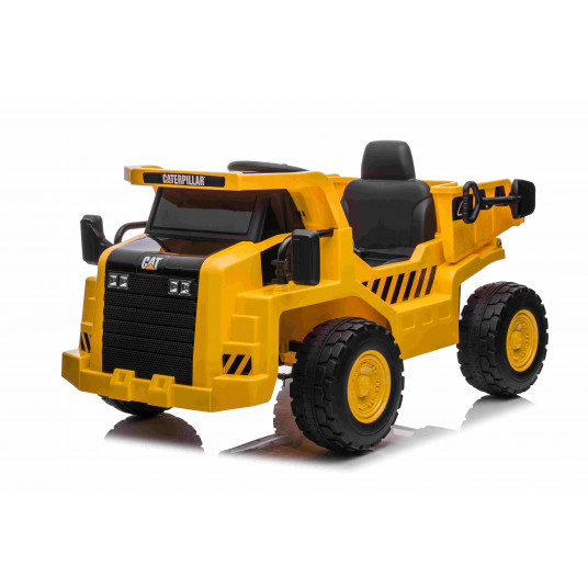 Vienvietis elektromobilis Caterpillar, geltonas