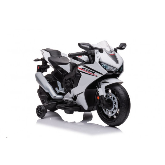 Honda CBR1000RR elektrinis motociklas, baltas