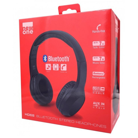  New one HD 68 Bluetooth Headphones, Black 