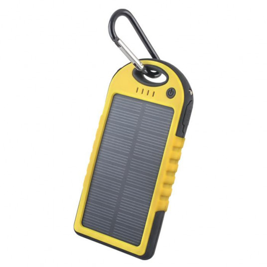  Išorinė baterija Forever STB-200 Solar Power Bank 5000 mAh Universal Charger for devices 5V 1A + 1A + Micro USB Cable Dzeltens 