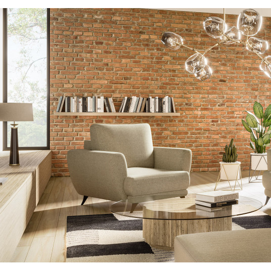  Fotelis Megis, beige, audinys Vero 18 