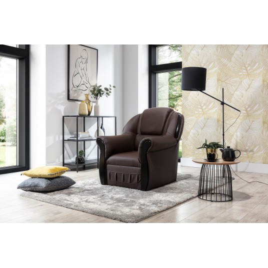 Fotelis Lord, rudas, audinys Soft 66