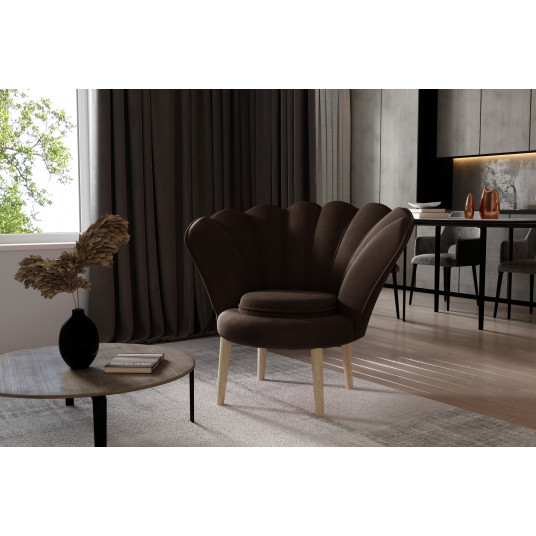  Fotelis Vivien, rudas, audinys Monolith 29 