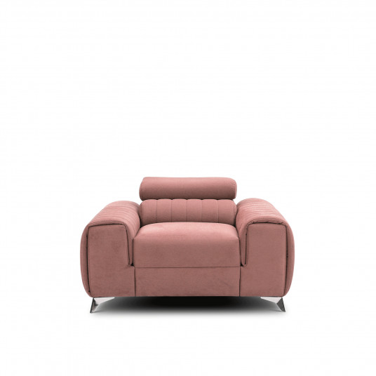 Fotelis Laurence, rausvas, audinys Nube 24