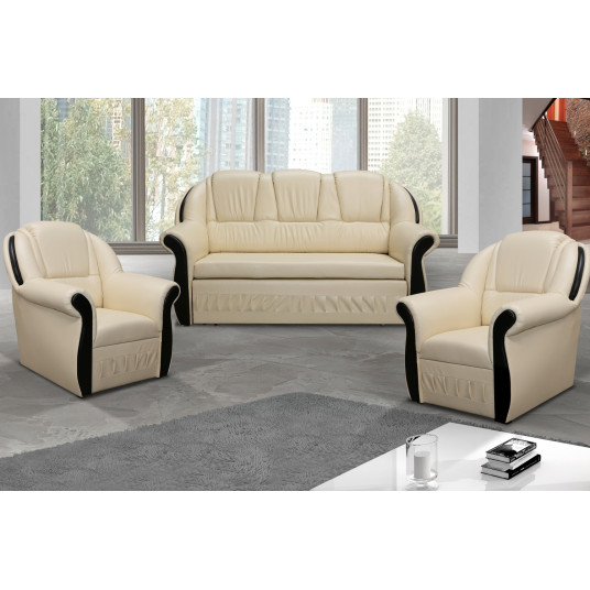 Komplektas sofa su dviem foteliais Lord 3+1+1 beige