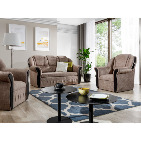 Komplektas sofa su dviem foteliais Lord 3+1+1 beige