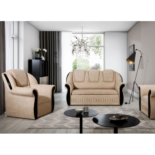 Komplektas sofa su dviem foteliais Lord 3+1+1 beige