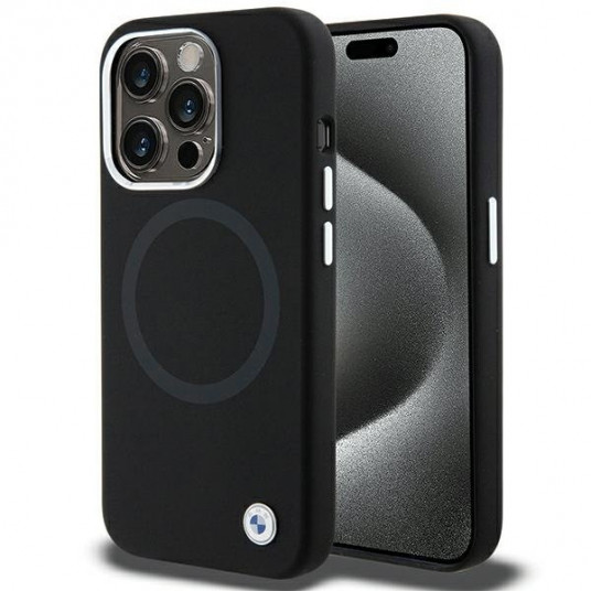  BMW BMHMP15LSILBK2  Back Case for Apple iPhone 15 Pro 