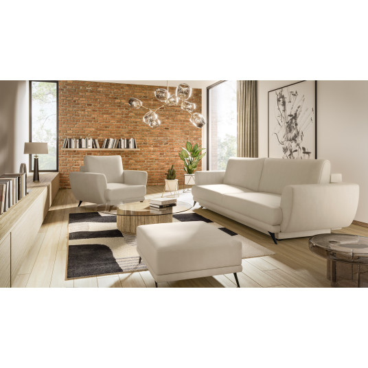  Komplektas sofa, fotelis ir pufas Megis 3+1+puf beige 