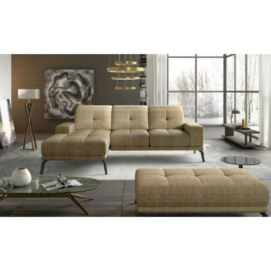  Komplektas kampinė sofa ir pufas Torrense beige 