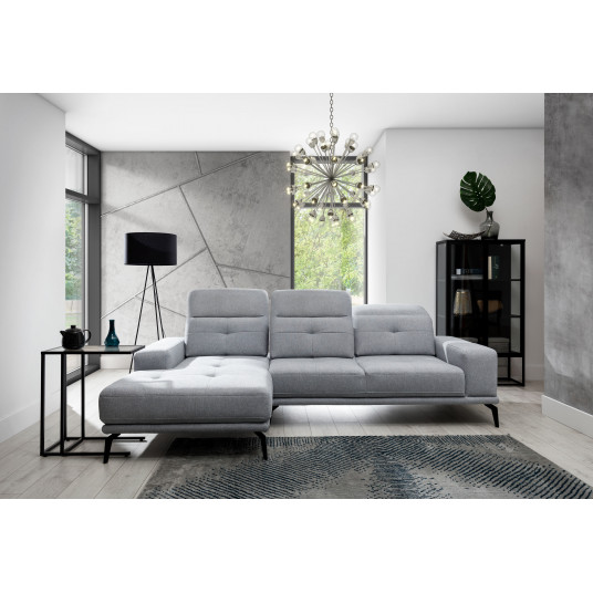  Komplektas kampinė sofa ir pufas Torrense pilka 