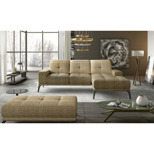 Komplektas kampinė sofa ir pufas Torrense beige
