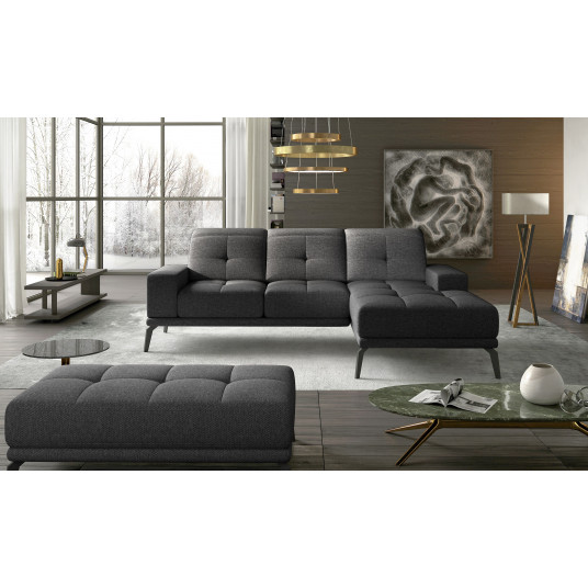  Komplektas kampinė sofa ir pufas Torrense pilka 