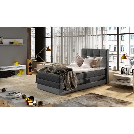  Continental lova su patalynės dėže dešinėje Aster 90x200, ruda, audinys Inari 96, Soft 29 