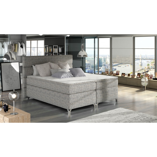  Continental lova su patalynės dėže Amadeo 180X200, pilka, audinys Berlin 01 