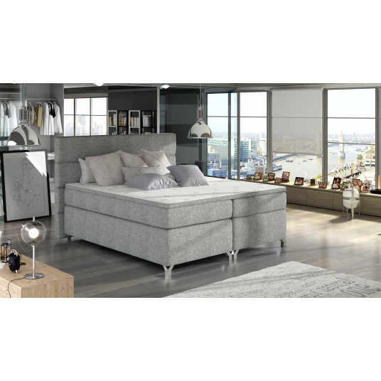 Continental lova su patalynės dėže Amadeo 160X200, pilka, audinys Sawana 21
