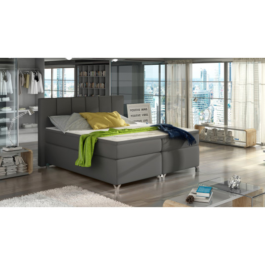 Continental lova su patalynės dėže Basilio 180X200, pilka, audinys Soft 29