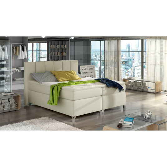 Continental lova su patalynės dėže Basilio 140X200, beige, audinys Soft 33