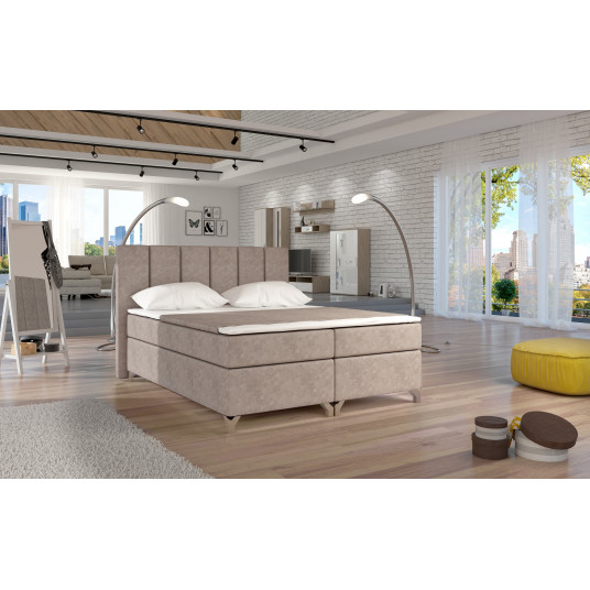 Continental lova su patalynės dėže Basilio 140X200, beige, audinys Dora 22