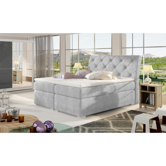 Continental lova su patalynės dėže Balvin 140X200, pilka, audinys Omega 02