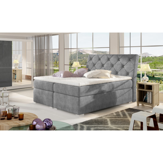 Continental lova su patalynės dėže Balvin 140X200, pilka, audinys Omega 13