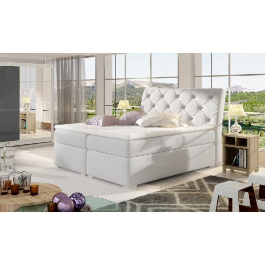  Continental lova su patalynės dėže Balvin 160X200, balta, audinys Soft 17 