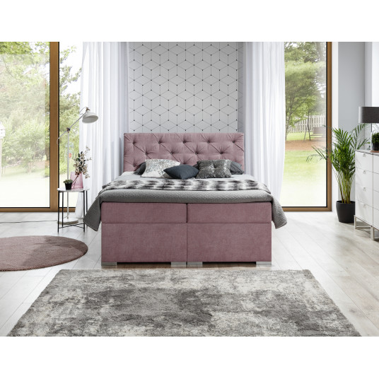 Continental lova su patalynės dėže Balvin 140X200, rausva, audinys Soro 61