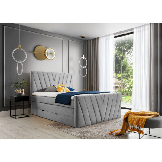Continental lova su patalynės dėže Candice 180X200, pilka, audinys Nube 3